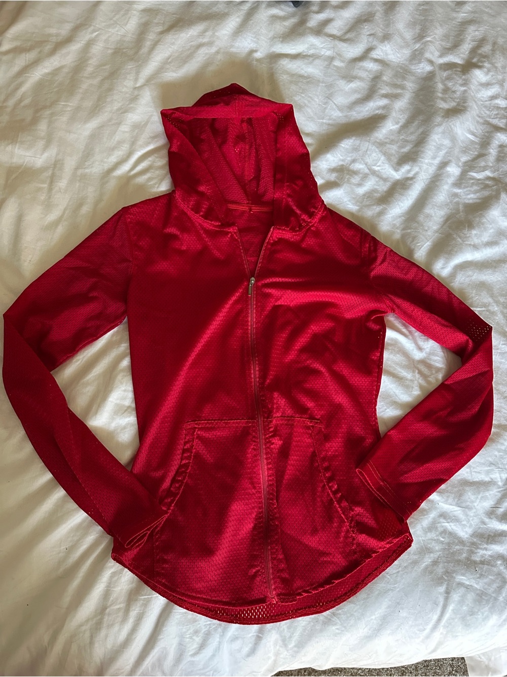 Buffbunny red mesh zip up athletic jacket
